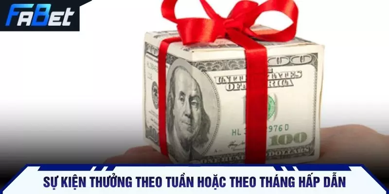 Sự kiện thưởng theo tuần hoặc theo tháng hấp dẫn