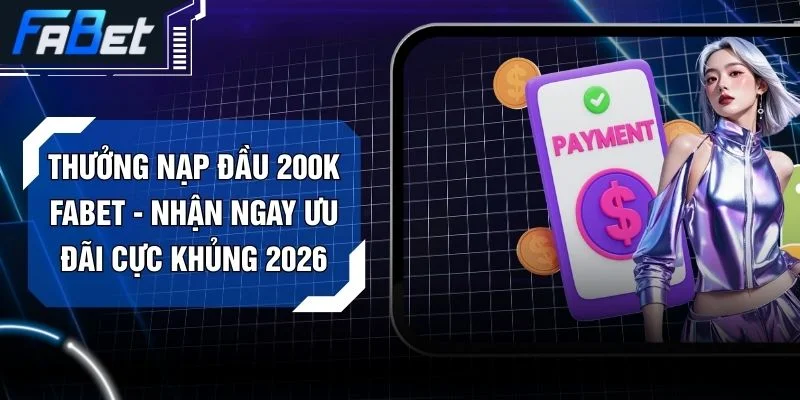 Thưởng Nạp Đầu 200K FABET - Nhận Ngay Ưu Đãi Cực Khủng 2026